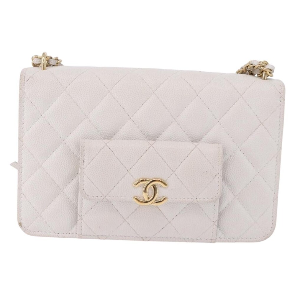Chanel Pocket Twins Wallet on Chain Quilted Caviar